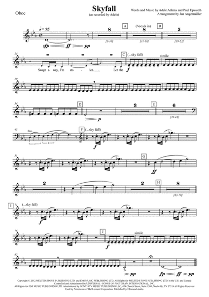 Skyfall (Orchestra + Voice, Transcription of Original, Score and Parts) image number null
