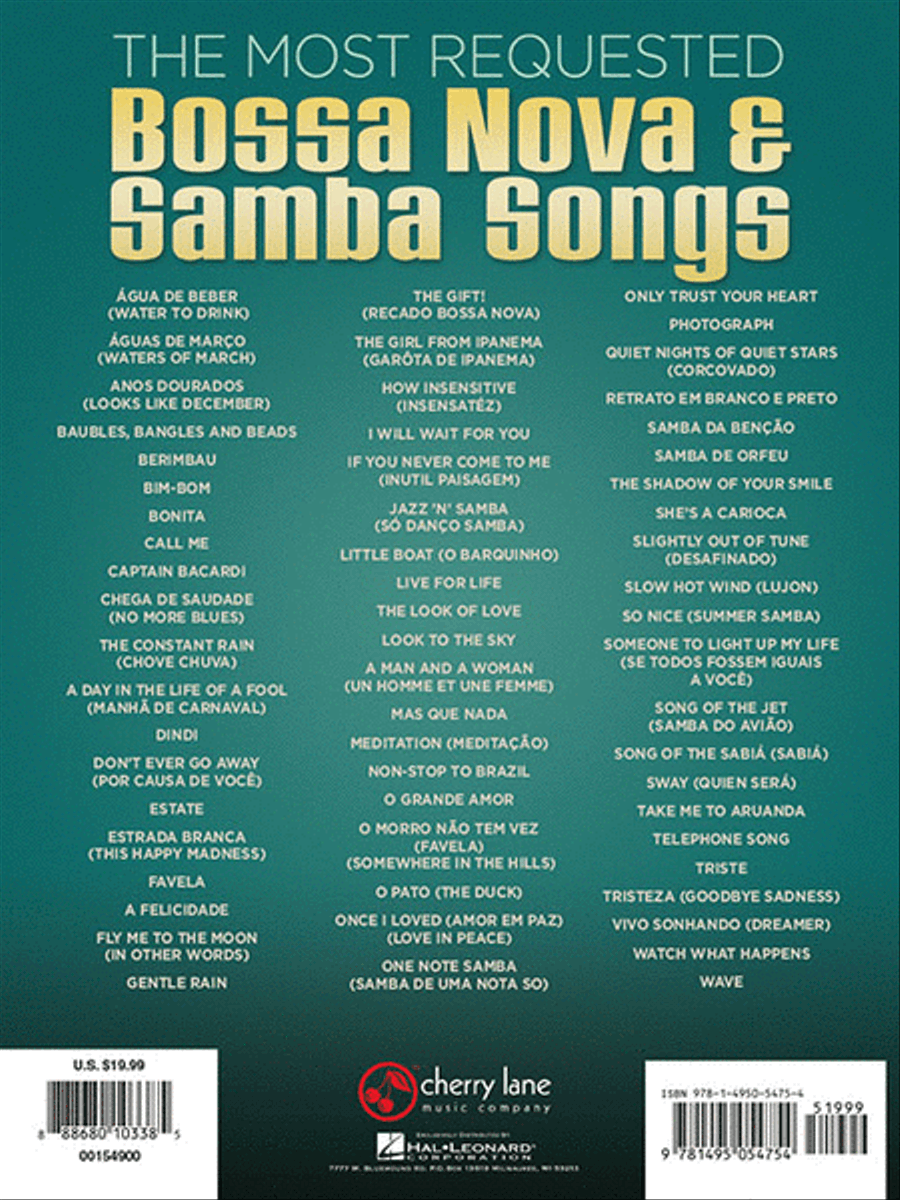 The Most Requested Bossa Nova & Samba Songs Piano, Vocal, Guitar scores gallery preview page 5