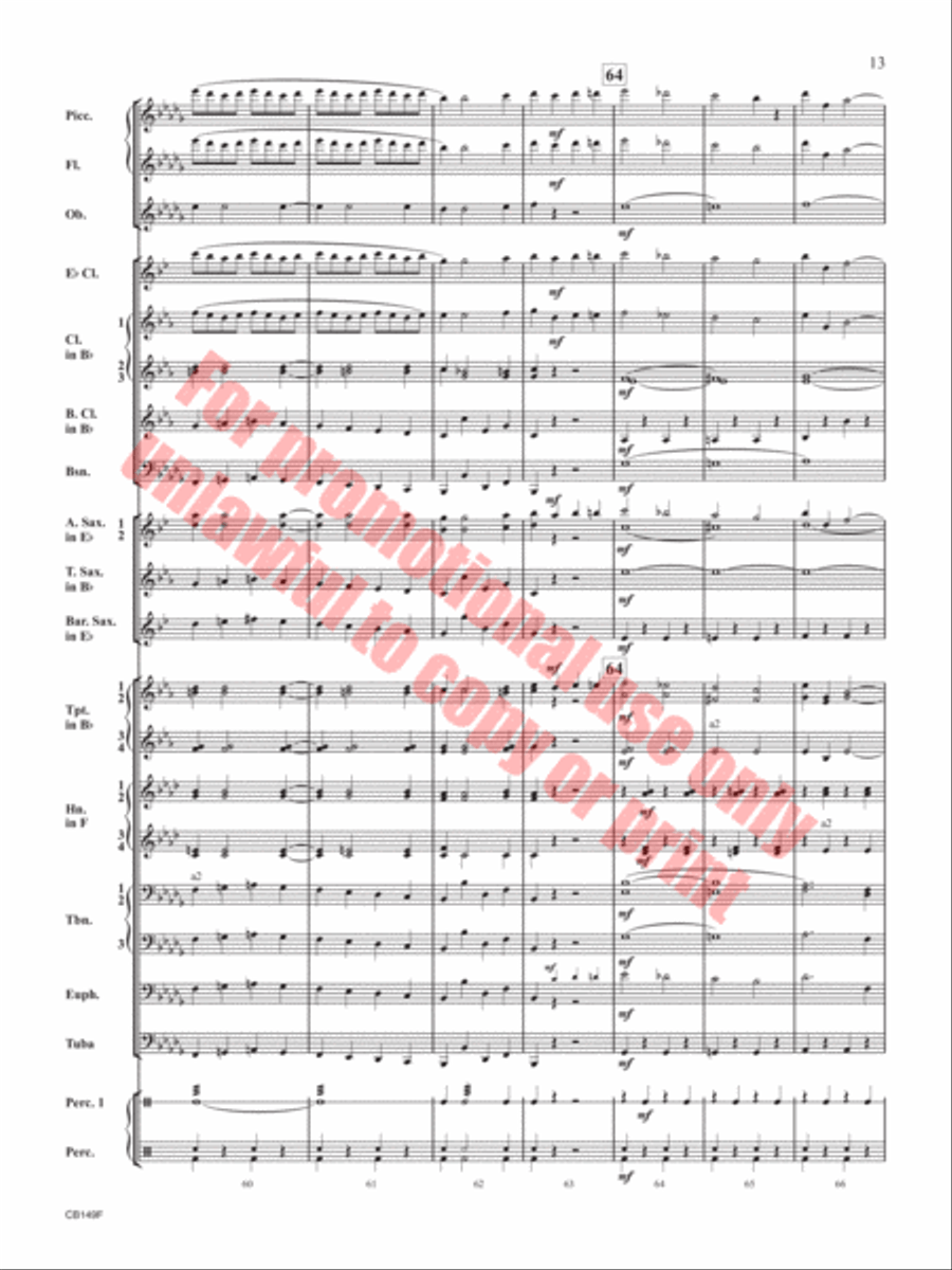 The Black Mask The Black Mask Concert Band scores gallery preview page 14