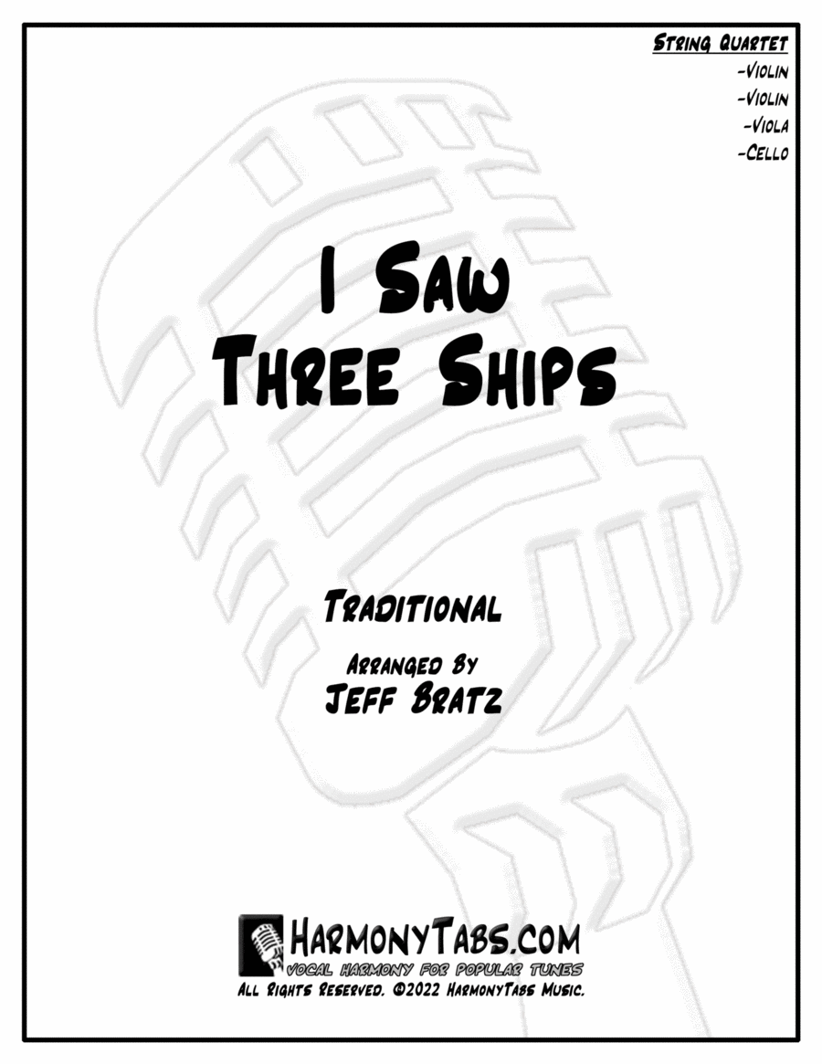 I Saw Three Ships (String Quartet) String Quartet scores gallery preview page 1