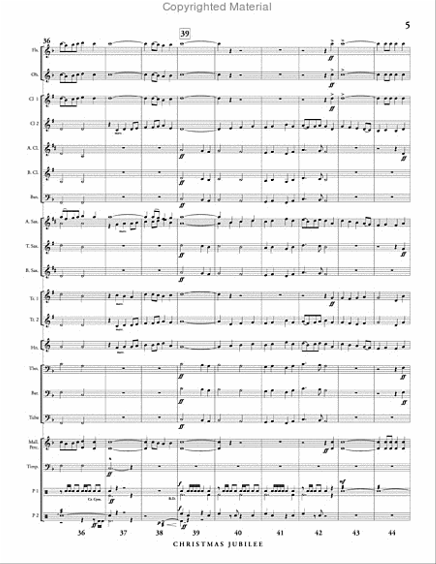 Christmas Jubilee Concert Band scores gallery preview page 6