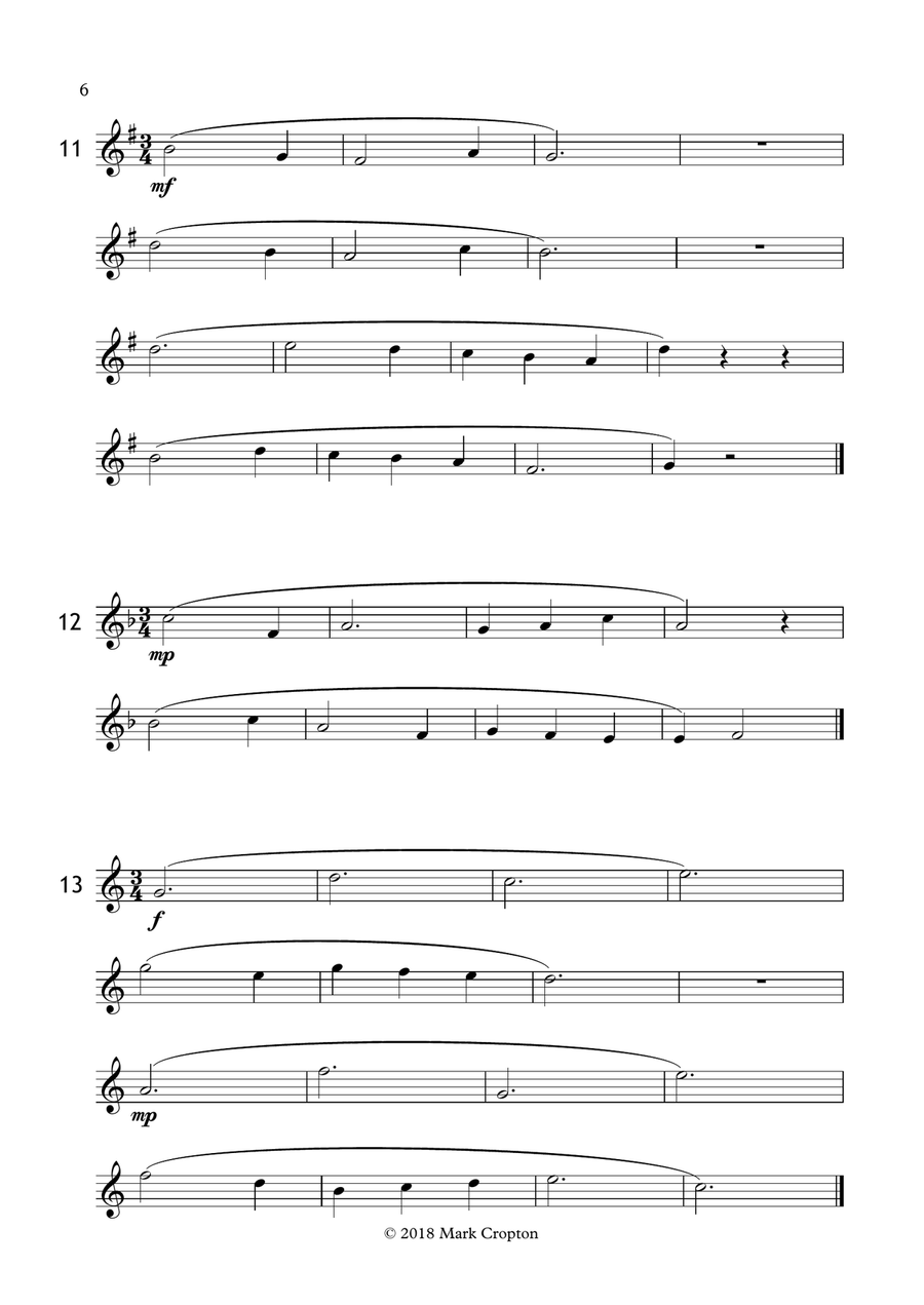 SIGHT-READING & TRANSPOSITION TESTS FOR SAXOPHONE GRADES 1-5 Saxophone scores gallery preview page 6