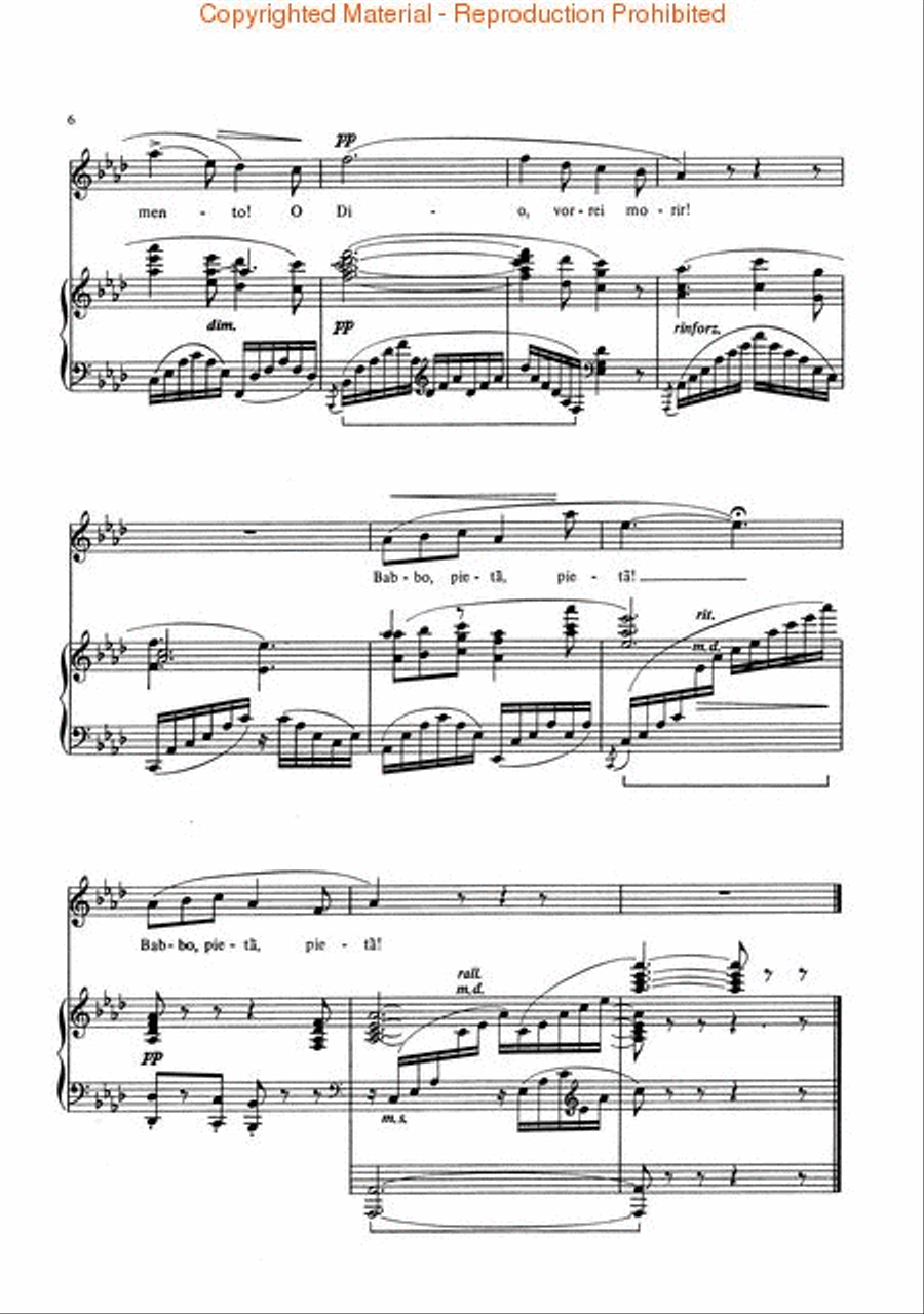 O mio babbino caro (from Gianni Schicchi) Voice scores gallery preview page 3