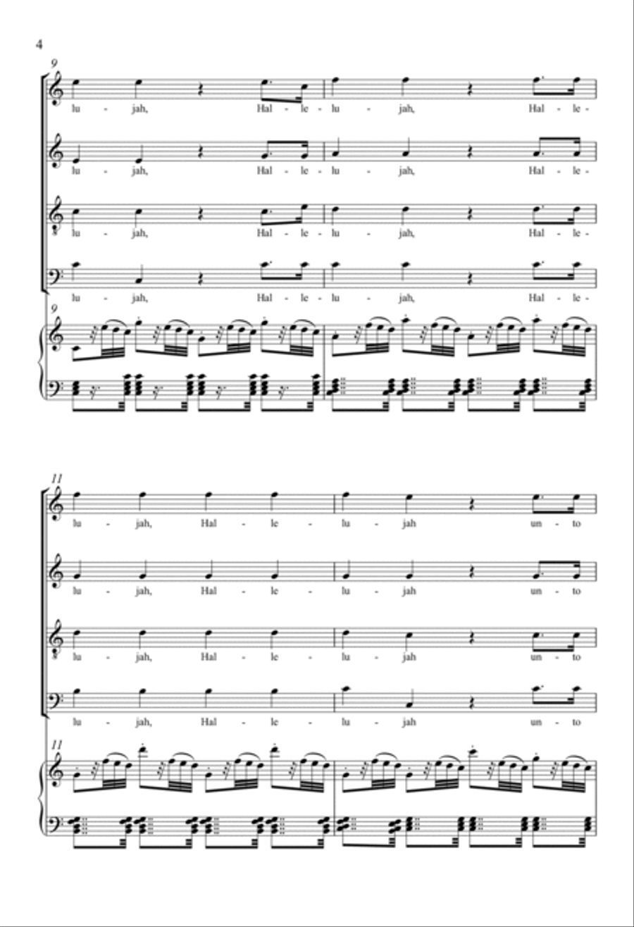 Hallelujah! 4-Part scores gallery preview page 2