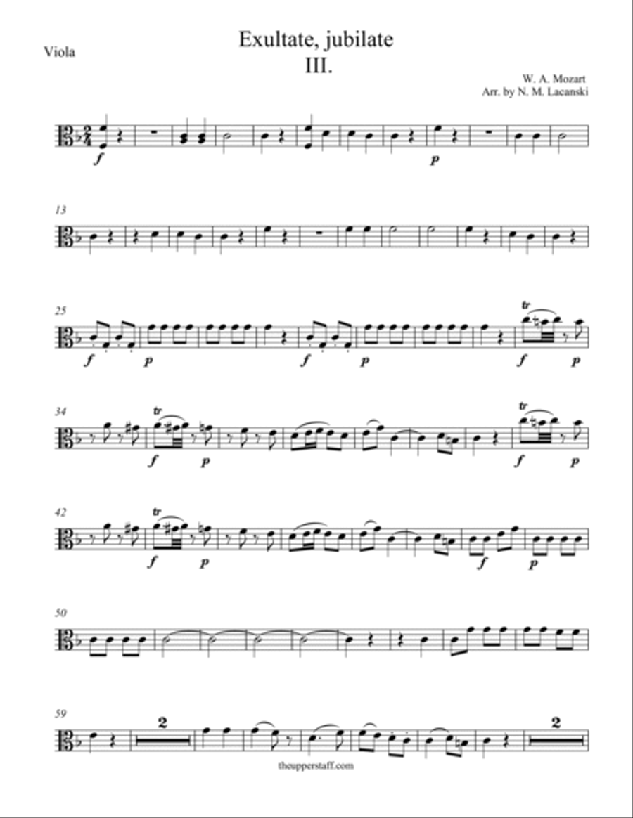 Exultate jubilate Third Movement Alleluia Chamber Orchestra scores gallery preview page 5