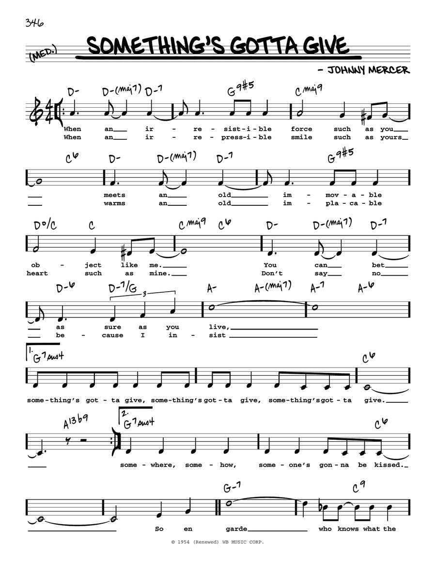 Something's Gotta Give (High Voice) High Voice scores gallery preview page 1