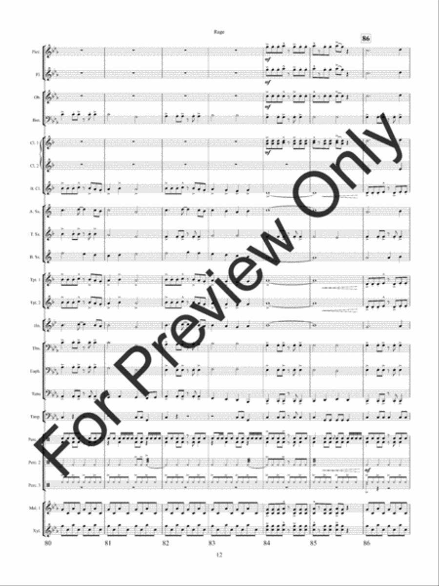 Rage Concert Band scores gallery preview page 15