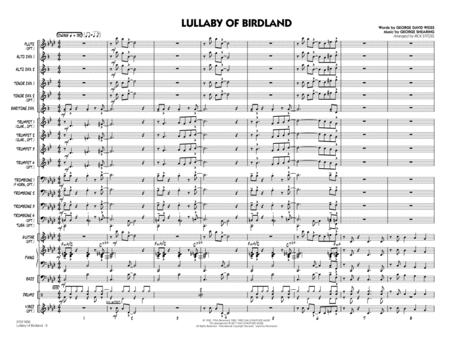 Lullaby Of Birdland - Conductor Score (Full Score)