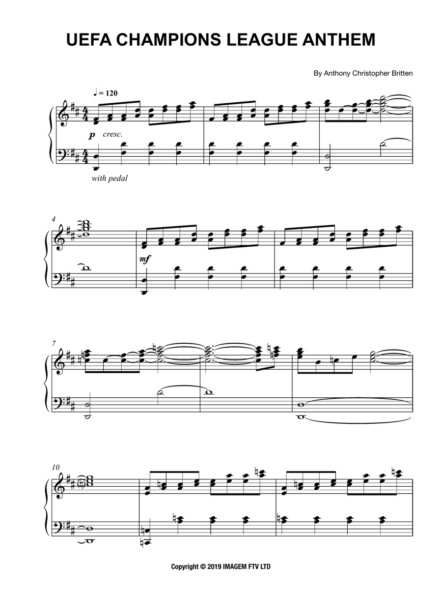 Uefa Champions League Team Piano Method scores gallery preview page 2
