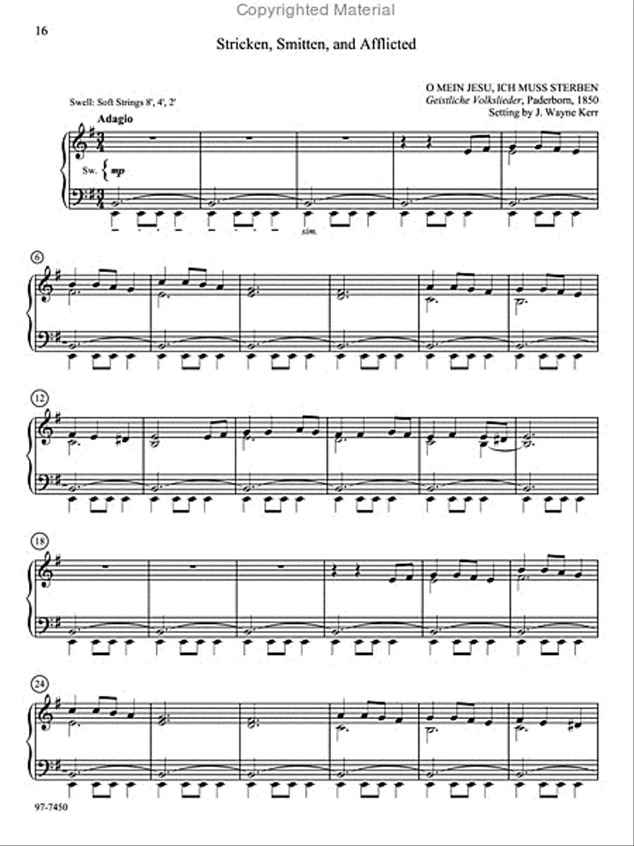 Were You There: Easy Hymn Preludes for Palm Sunday, Holy Week, and Easter Organ scores gallery preview page 8