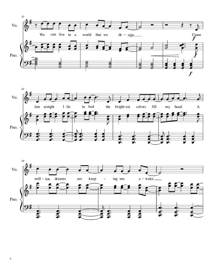 A Million Dreams A Million Dreams Vocal Duet scores gallery preview page 4