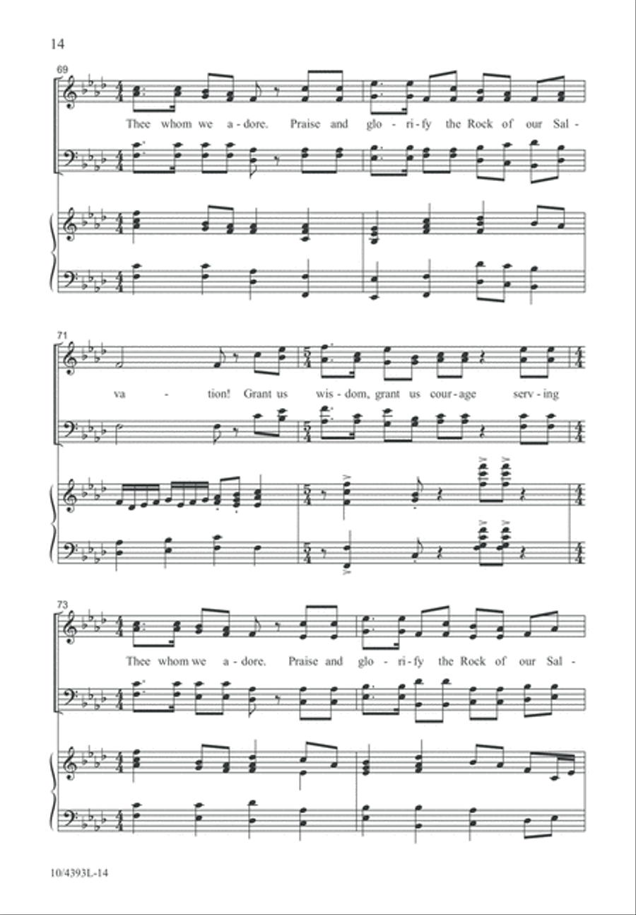 Our Rock and Our Salvation 4-Part scores gallery preview page 14