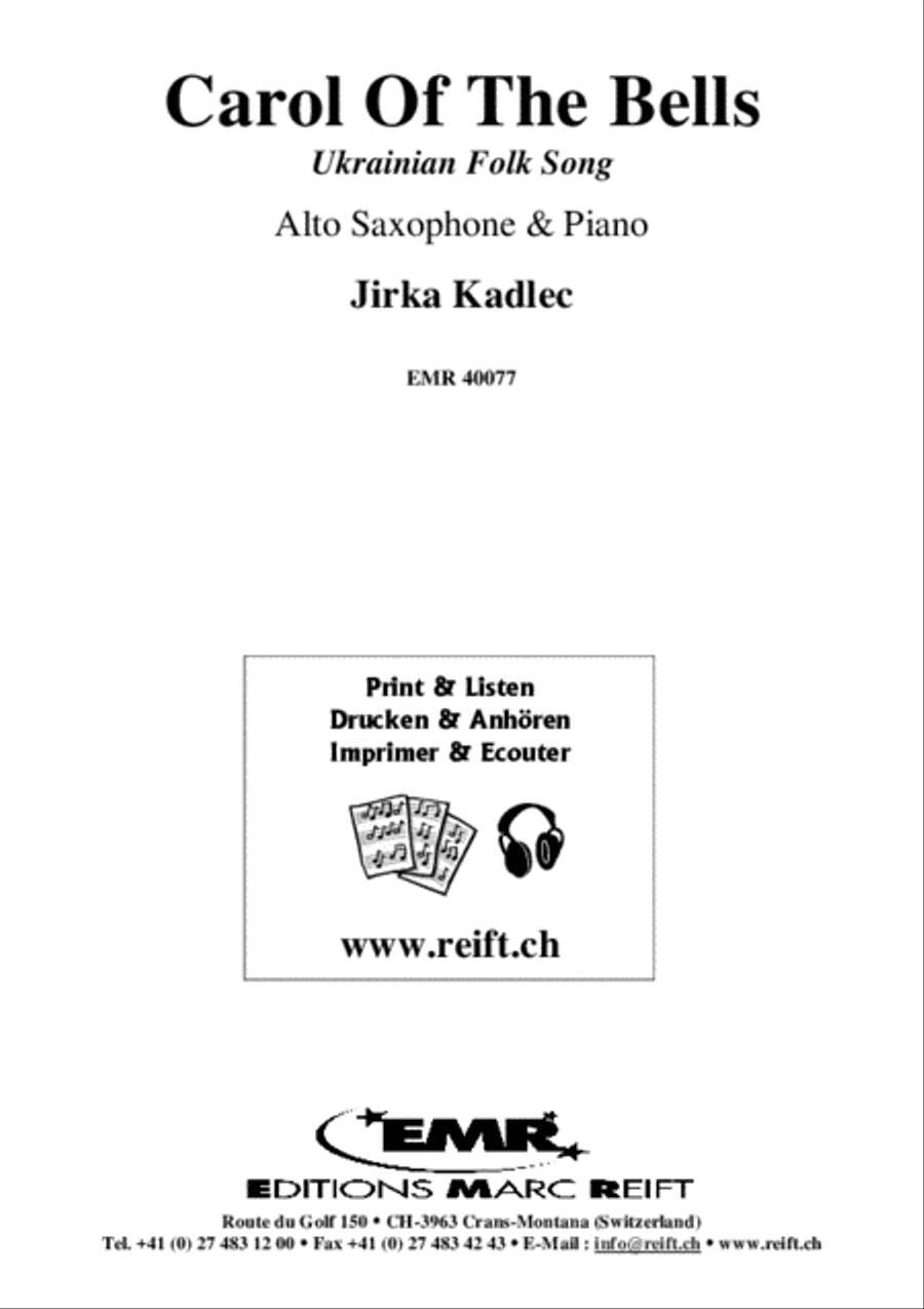 Carol Of The Bells Alto Saxophone scores gallery preview page 2