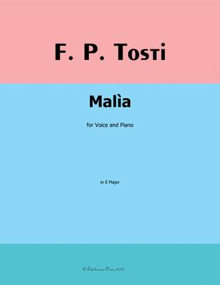 Malìa, by Tosti, in E Major