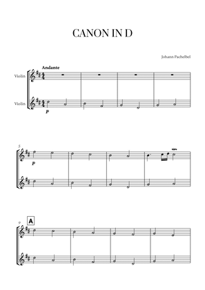 Johann Pachelbel - Canon in D (for Violin Duet)