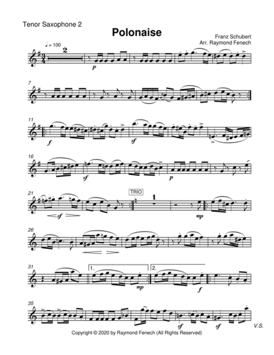 Polonaise - F. Schubert - For 2 Tenor Saxes and Piano - Intermediate image number null