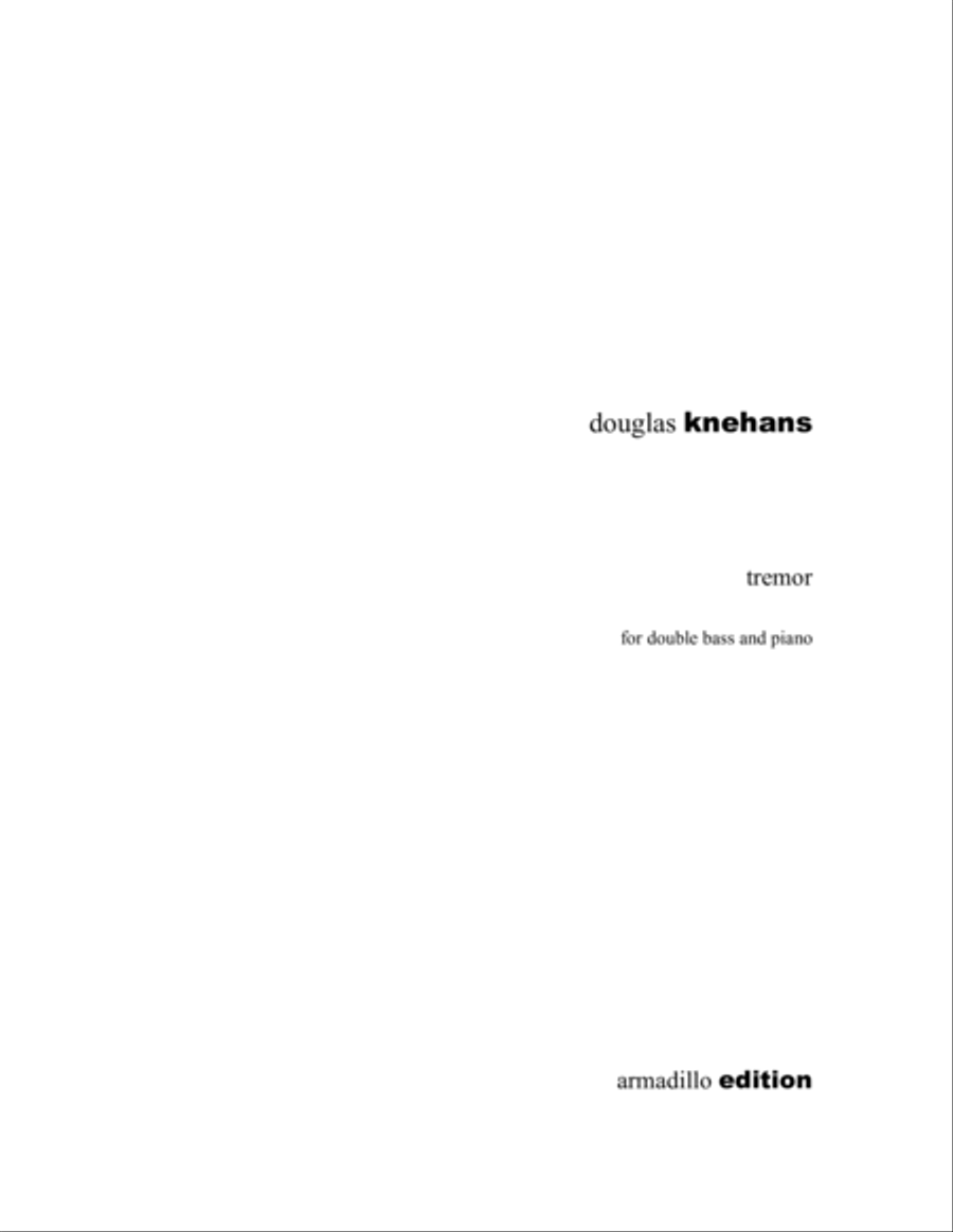 Tremor-for double bass and piano Double Bass scores gallery preview page 2
