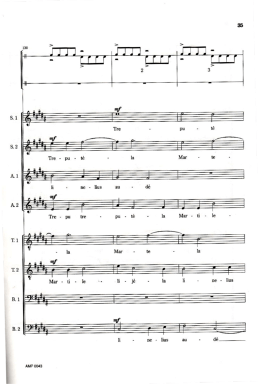 Trepute Martela Trepute Martela SSAATTBB scores gallery preview page 21