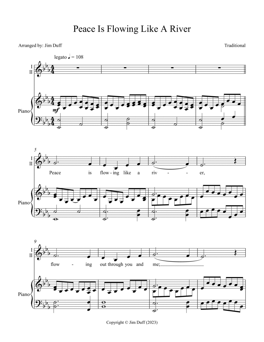 Peace Is Flowing Like A River SA scores gallery preview page 1