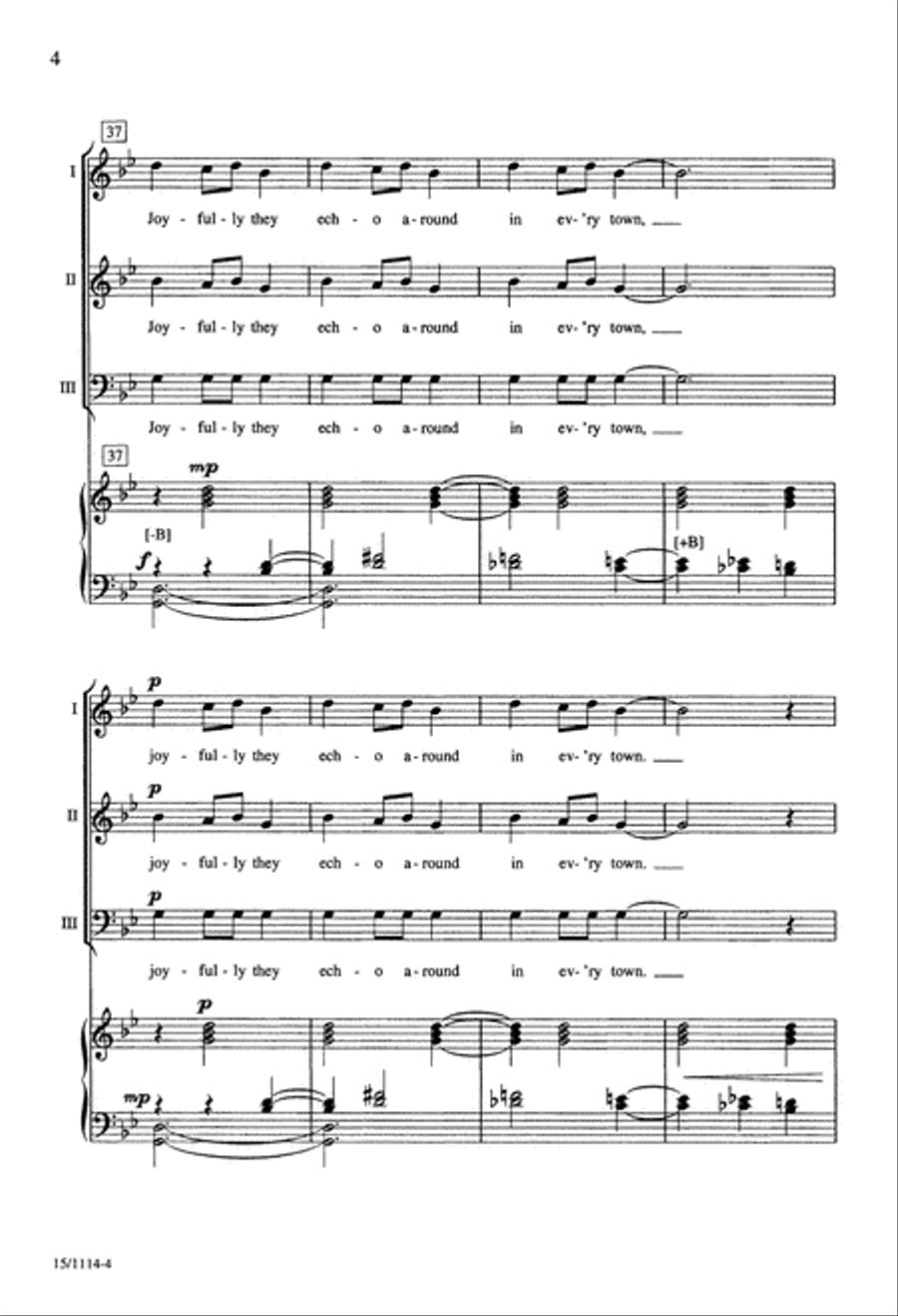 Ukrainian Bell Carol 3-Part scores gallery preview page 4