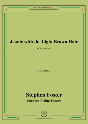 Book cover for S. Foster-Jeanie with the Light Brown Hair,in G flat Major