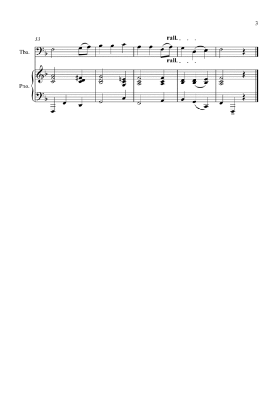 Away in a Manger for Tuba and Piano Brass Duet scores gallery preview page 3