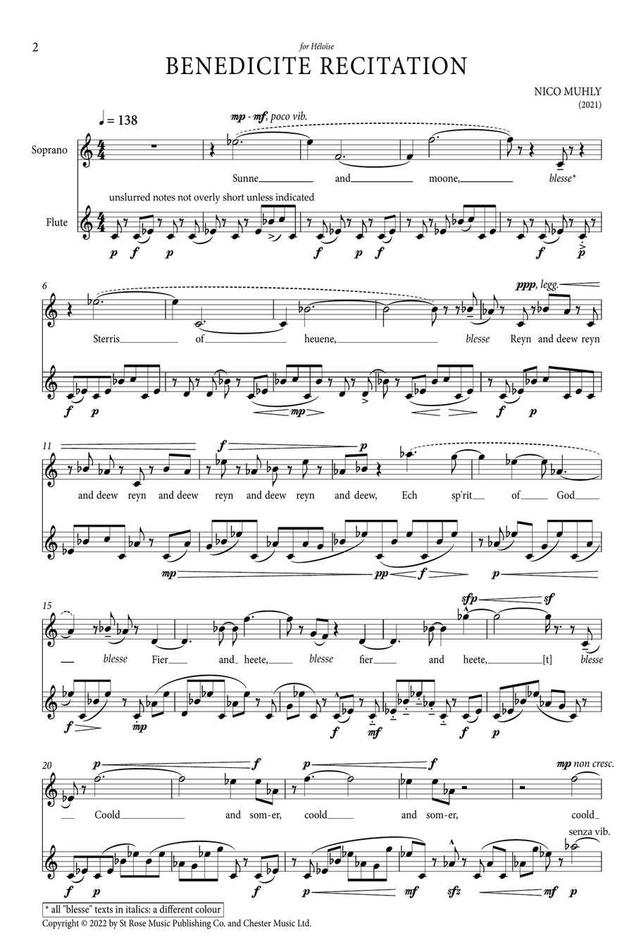 Benedicite Recitation Soprano Voice scores gallery preview page 1
