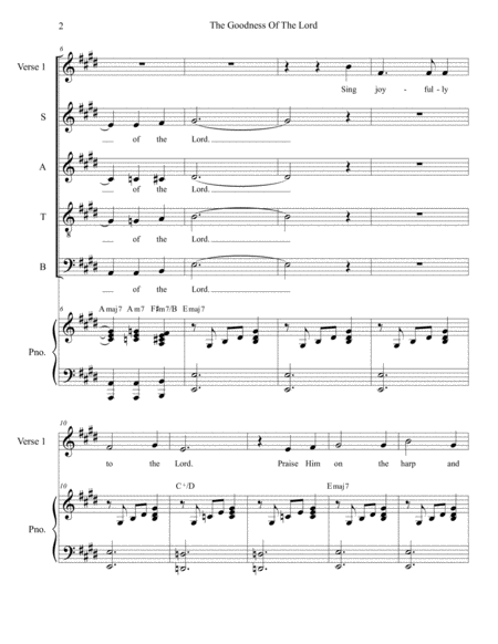 The Goodness of the Lord (for SATB and solos) image number null