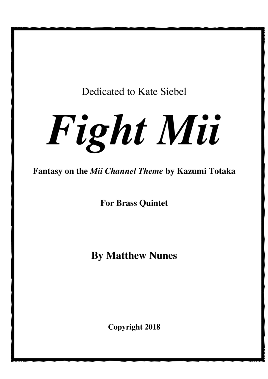 Fight Mii for Brass Quintet Brass Quintet scores gallery preview page 1