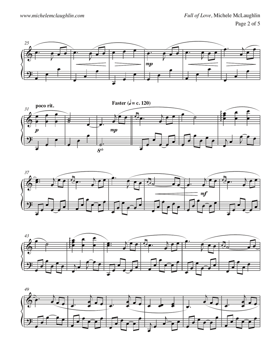 Full Of Love Piano Solo scores gallery preview page 2