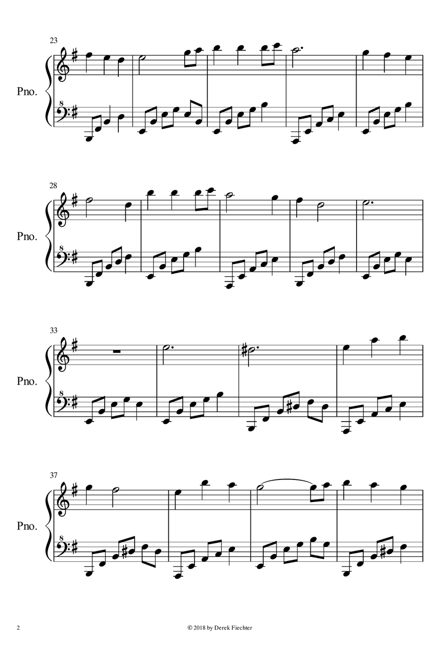 Forbidden Lullaby Piano Solo scores gallery preview page 2