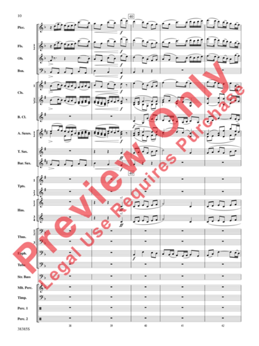 Fantasia on the Alleluia Hymn Concert Band scores gallery preview page 29