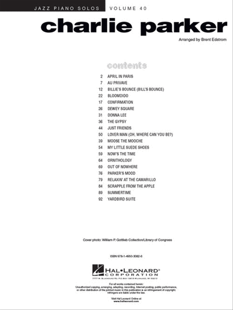 Charlie Parker Piano Solo scores gallery preview page 2