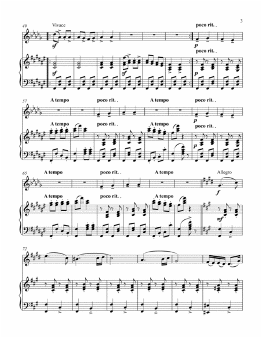 Hungarian Dance (treble F instrument solo) Horn scores gallery preview page 4