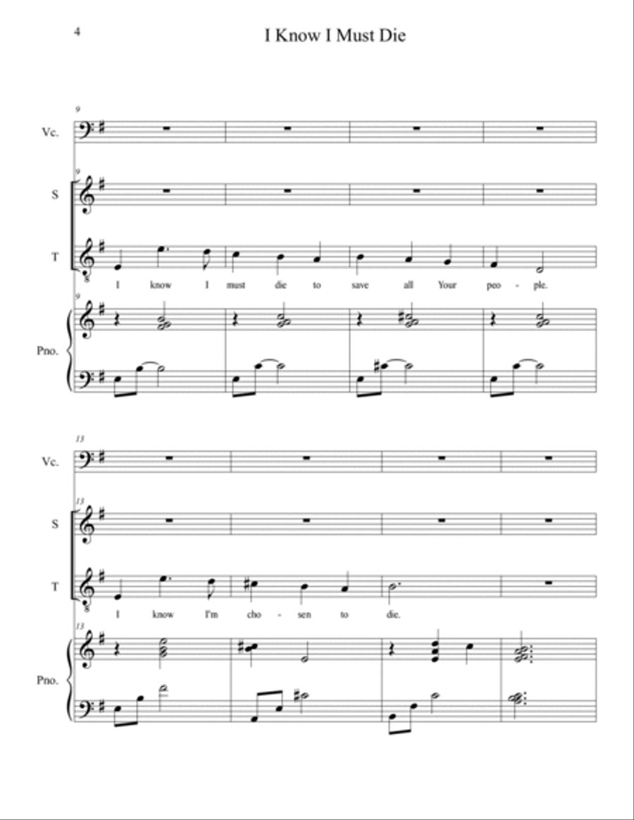 I Know I Must Die Piano scores gallery preview page 4