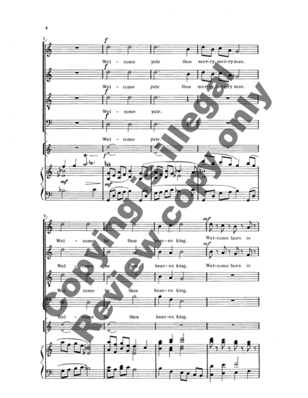 Ringeltänze 1. Welcome Yule (Choral Score)