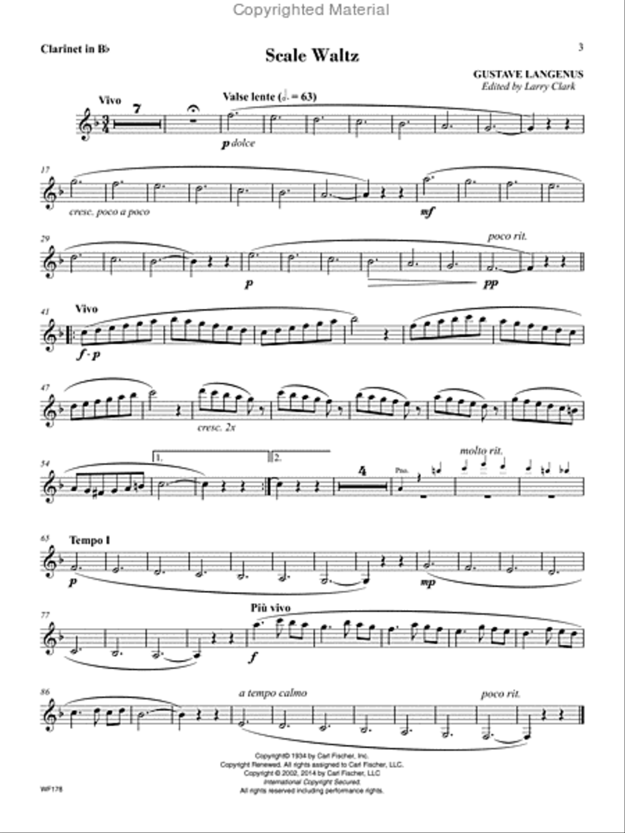 Festival Classics for Clarinet B-Flat Clarinet scores gallery preview page 2