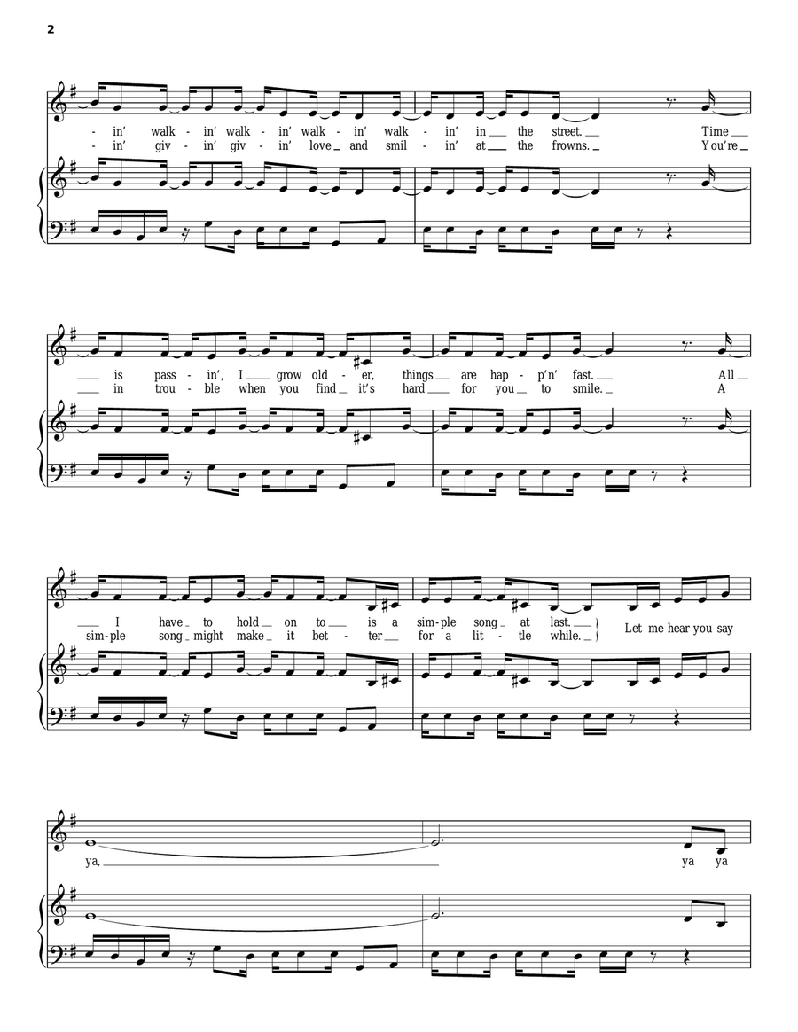 Sing A Simple Song Sing A Simple Song Acoustic Guitar scores gallery preview page 2