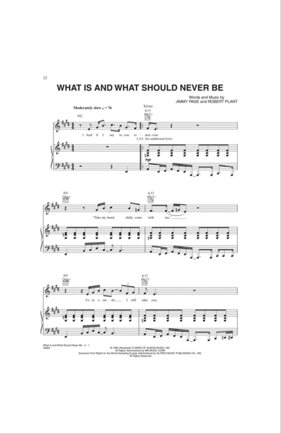 Led Zeppelin -- II Platinum Piano, Vocal, Guitar scores gallery preview page 2