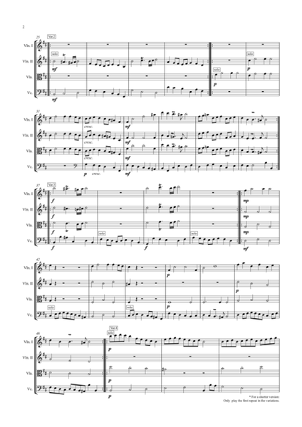 Mr Beveridge's Maggot (Theme and Variations) - string quartet image number null