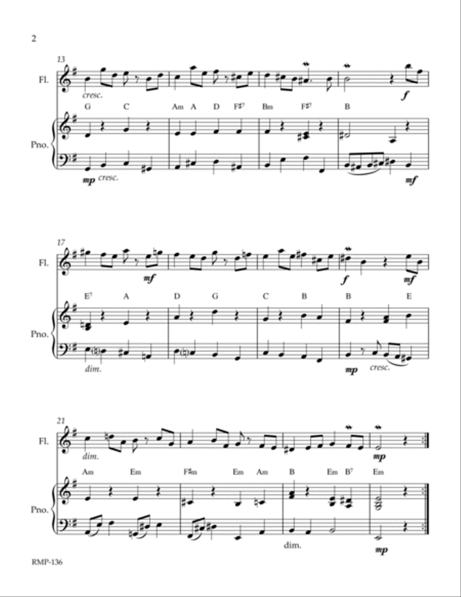 Bach - Bourree from Lute Suite No. 1 in e minor Chamber Music scores gallery preview page 2