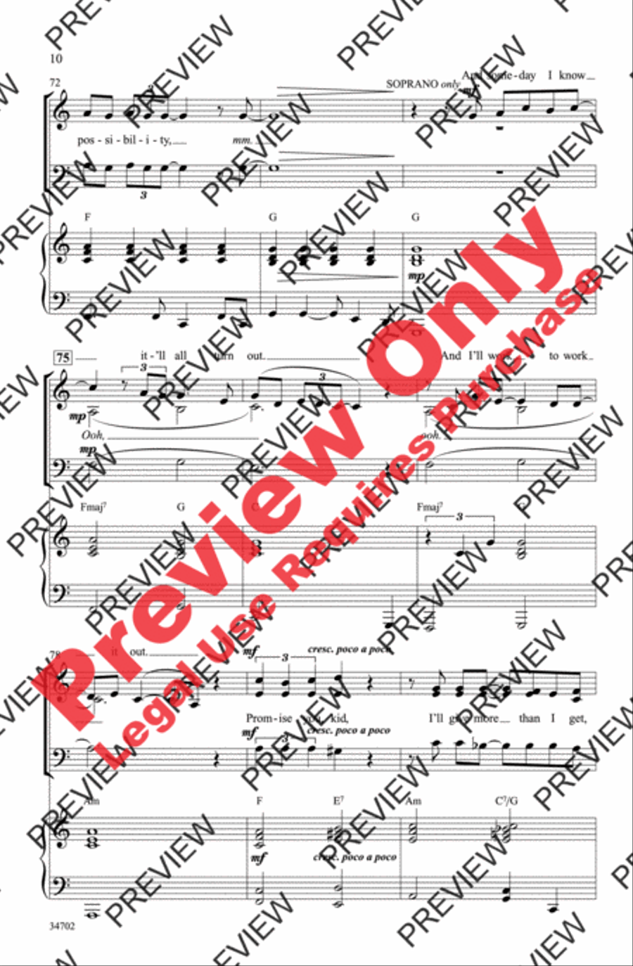 Haven't Met You Yet 3-Part scores gallery preview page 10