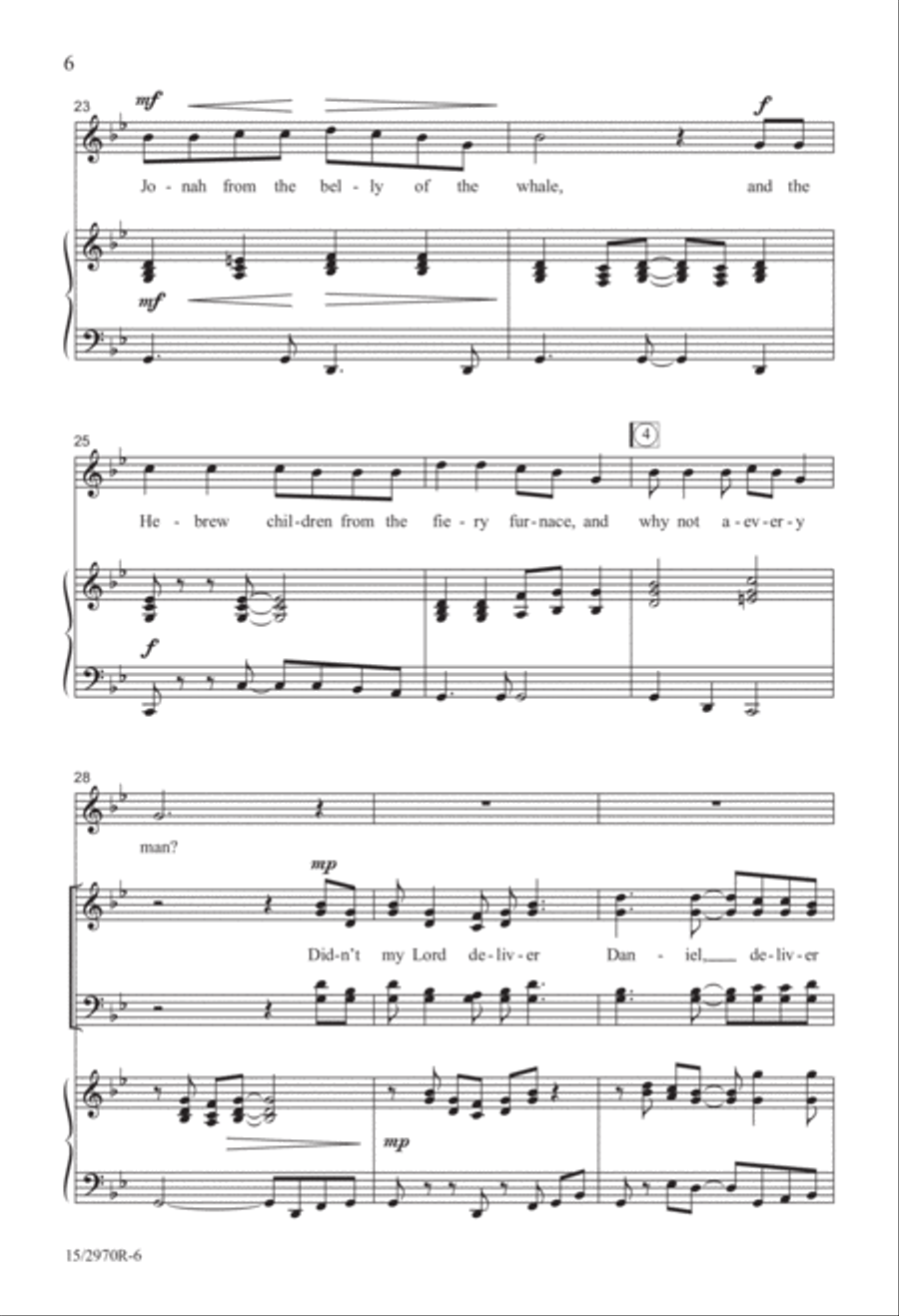 Didn't My Lord Deliver Daniel? 4-Part scores gallery preview page 6