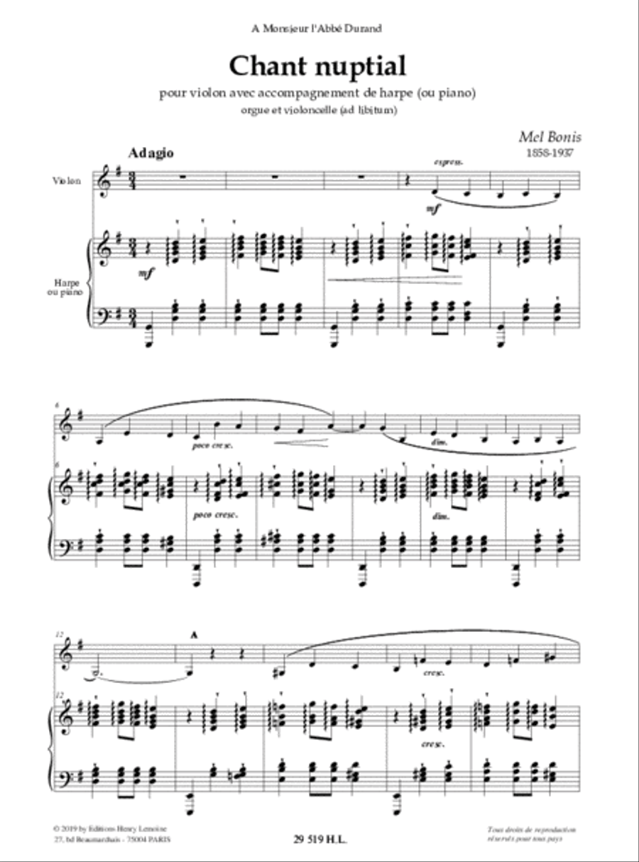 Chant nuptial Chant nuptial Cello scores gallery preview page 2