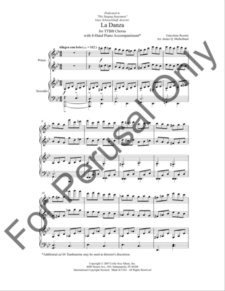 La Danza La Danza TTBB scores gallery preview page 2