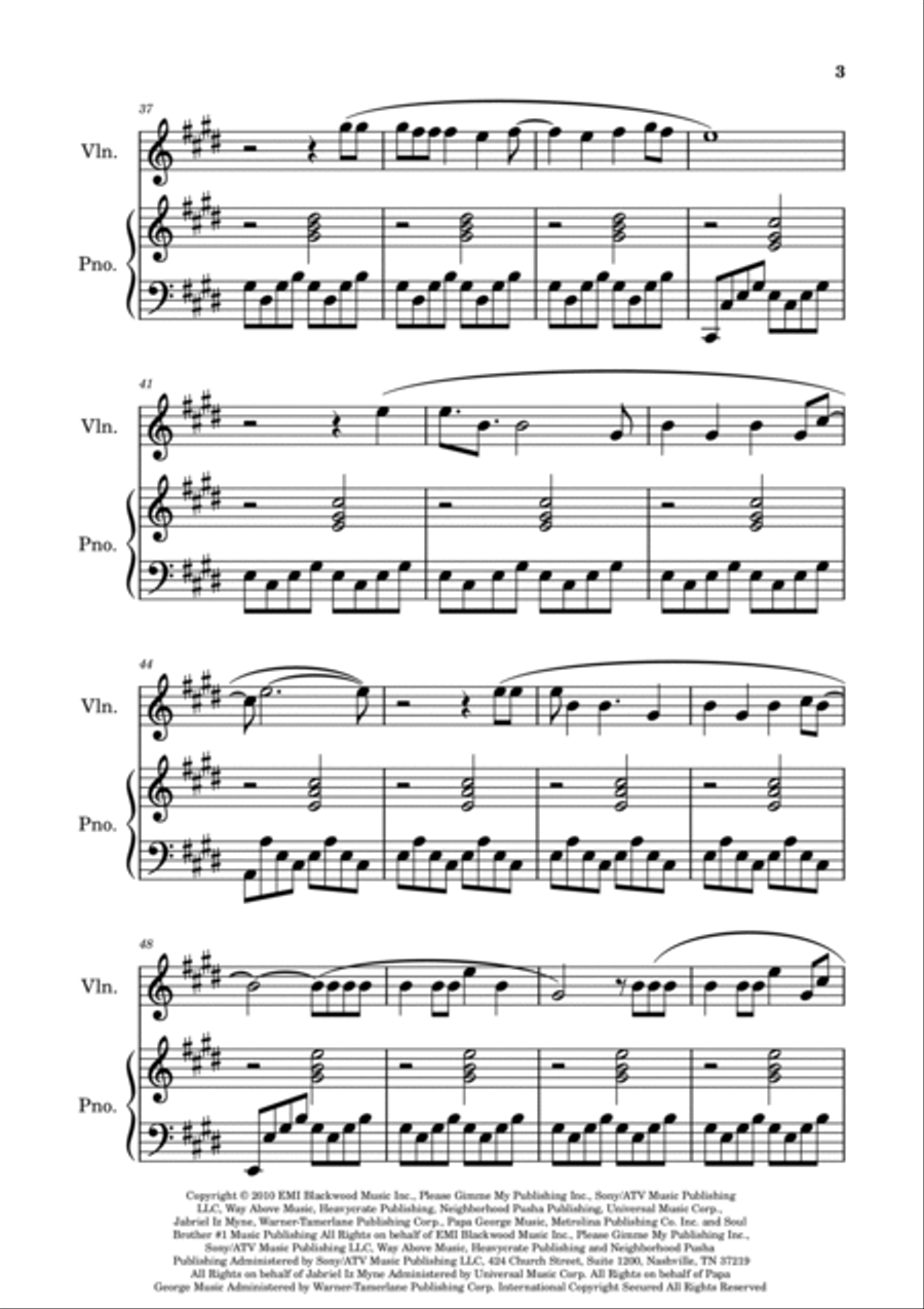 Runaway Violin Solo scores gallery preview page 3