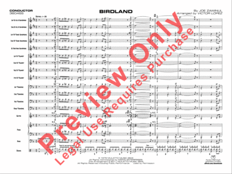 Birdland Birdland Jazz Ensemble scores gallery preview page 4