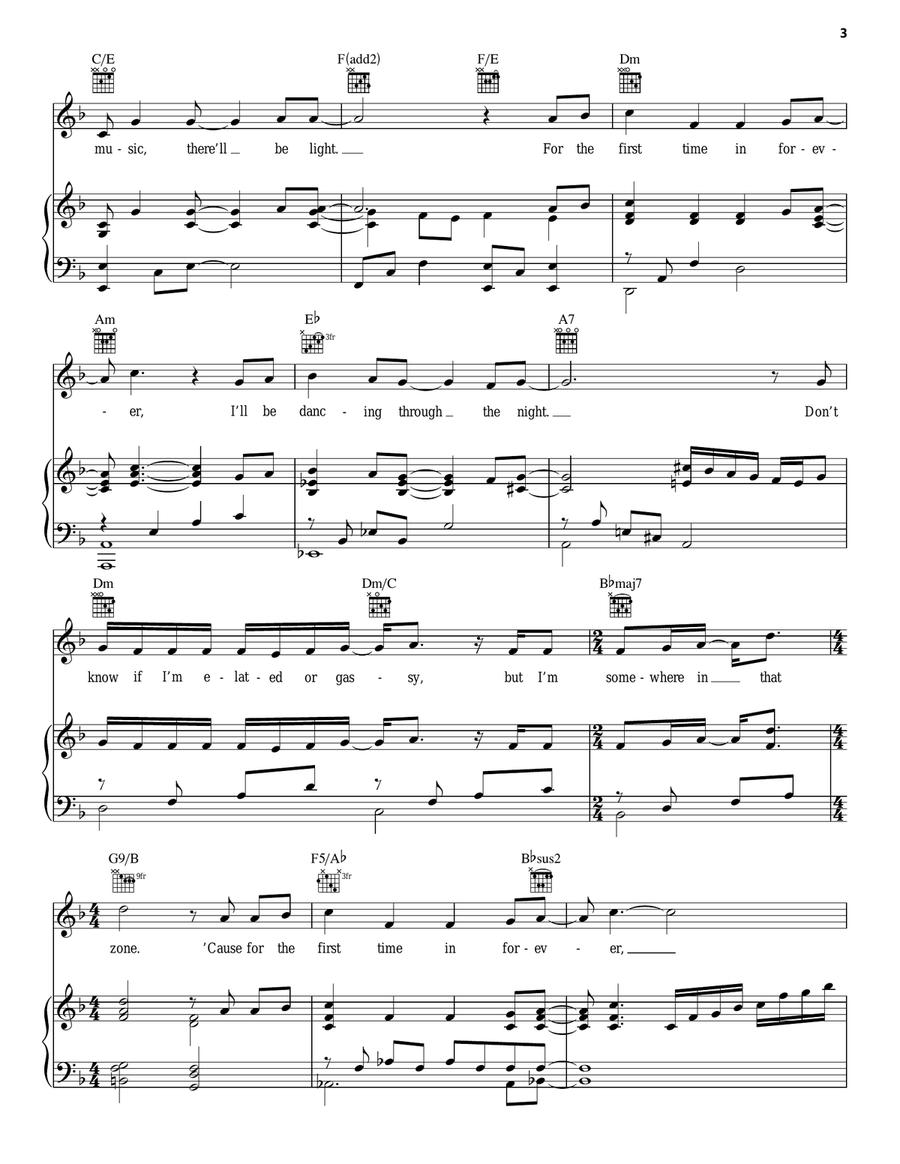For The First Time In Forever (from Frozen) Guitar scores gallery preview page 3
