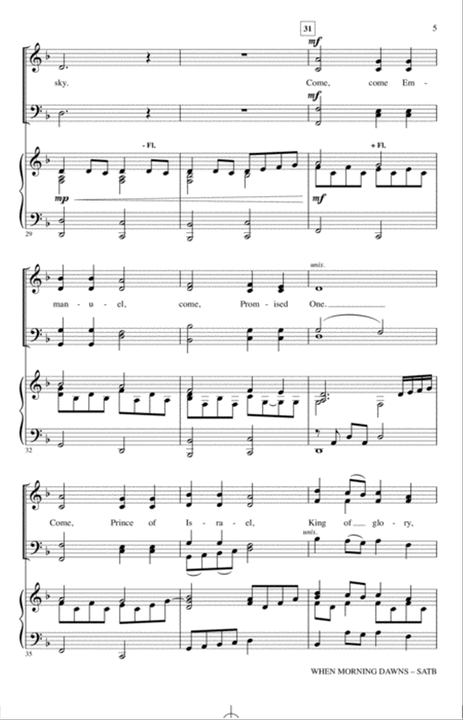 When Morning Dawns 4-Part scores gallery preview page 4