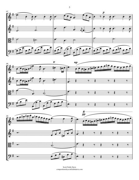 Nocturne No. 10 by John Field, arranged for string quartet by Scott Fields Davis image number null